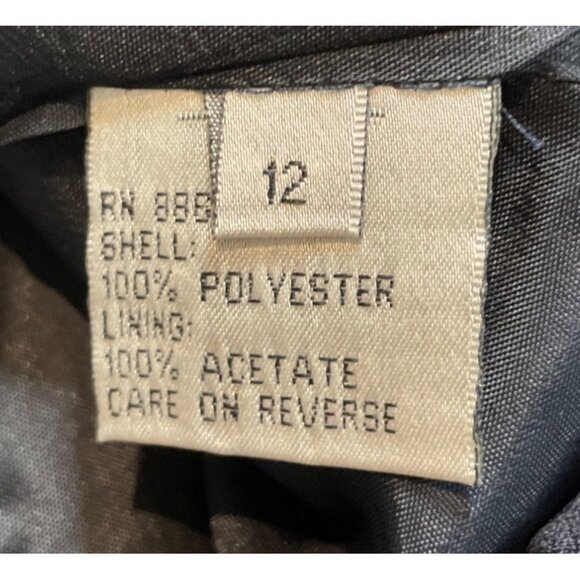 John Meyer Norwich Womens Size 12 Blue Vintage Lined Beaded Shoulder Pads Blazer - Picture 9 of 11